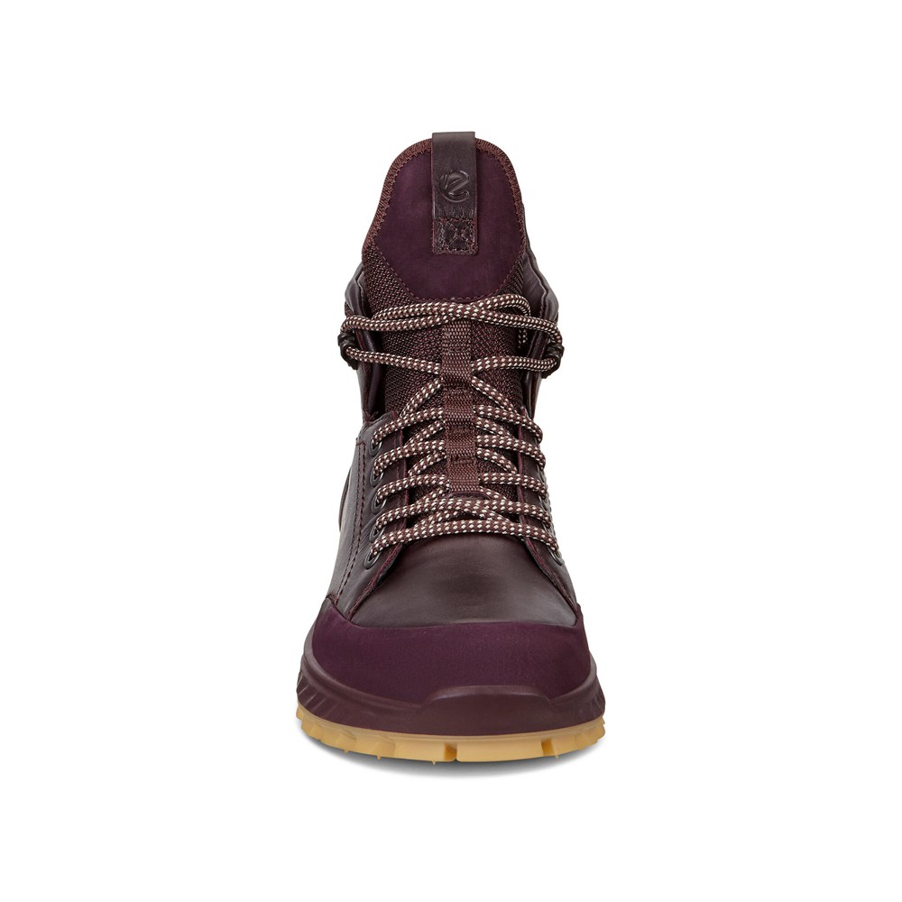 ECCO Womens Boots Burgundy - Exostrike Shinebright - IDH-189632